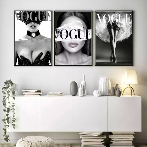 Strike a pose! VOGUE LUXURY, DESIGNER WALL ART office home decor - Picture 5 of 6